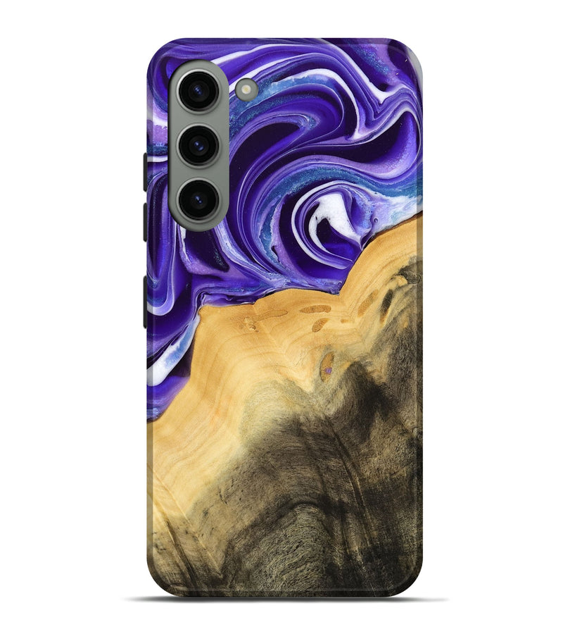 Galaxy S23 Plus Wood Live Edge Phone Case - Emmet (Purple, 733823)