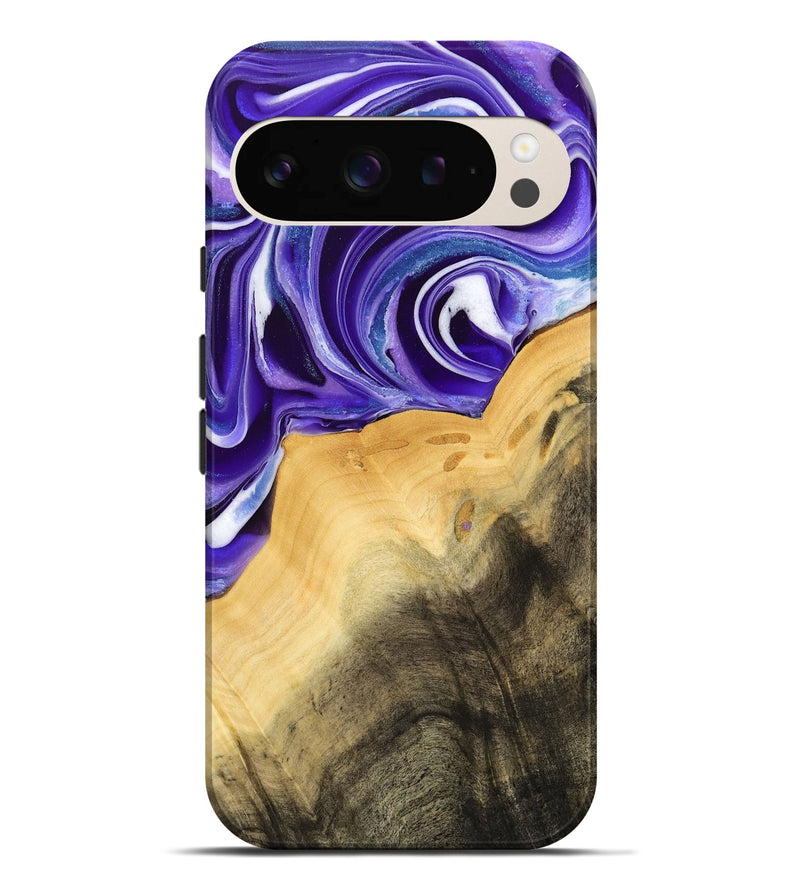 Pixel 9 Pro XL Wood Live Edge Phone Case - Emmet (Purple, 733823)