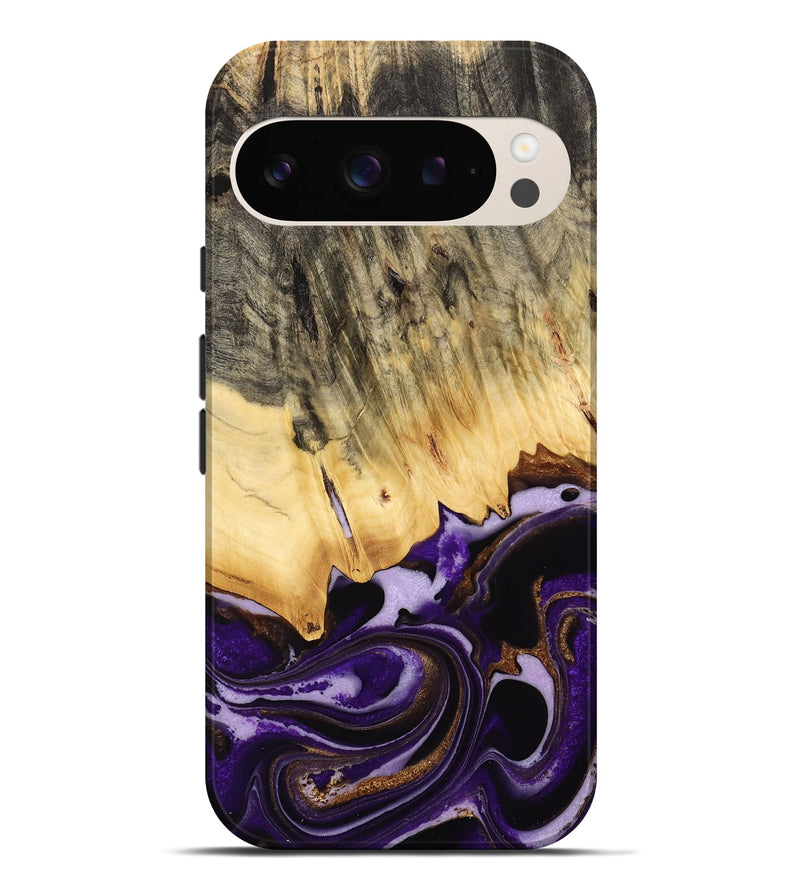 Pixel 9 Pro XL Wood Live Edge Phone Case - Brita (Purple, 733825)