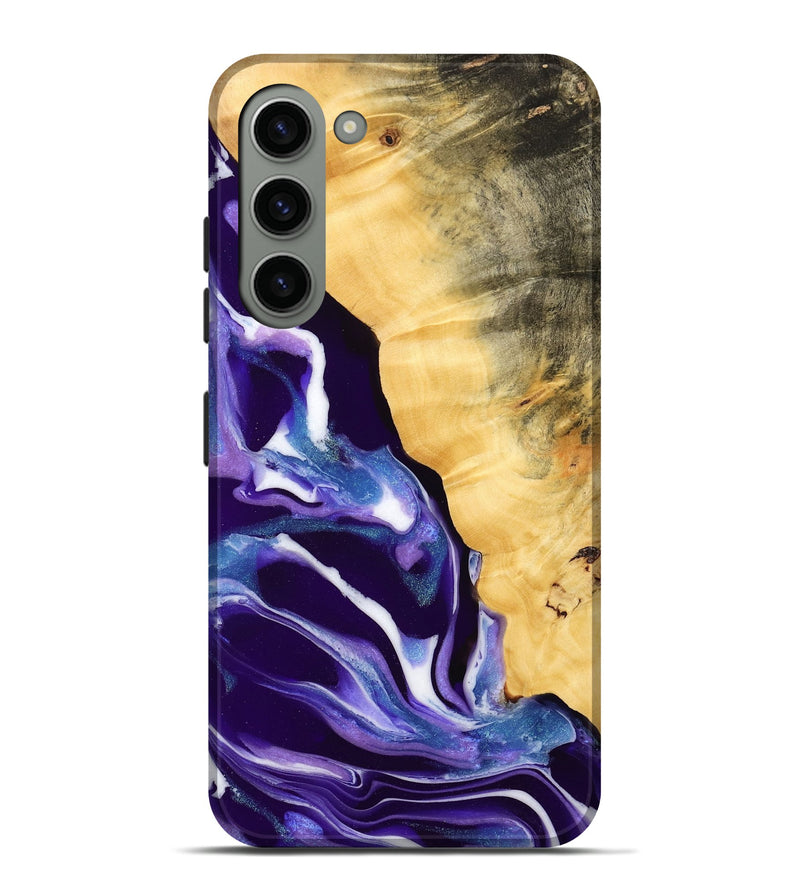 Galaxy S23 Plus Wood Live Edge Phone Case - Hirooki (Purple, 733827)