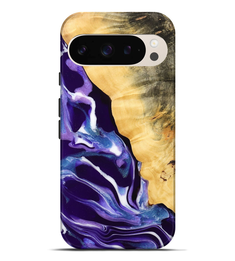 Pixel 9 Pro XL Wood Live Edge Phone Case - Hirooki (Purple, 733827)