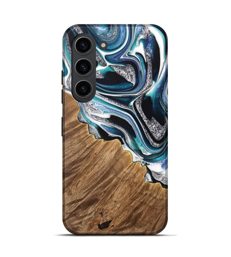 Galaxy S23 Wood Live Edge Phone Case - Darrin (Blue, 733829)