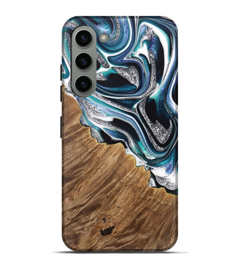 Galaxy S23 Plus Wood Live Edge Phone Case - Darrin (Blue, 733829)