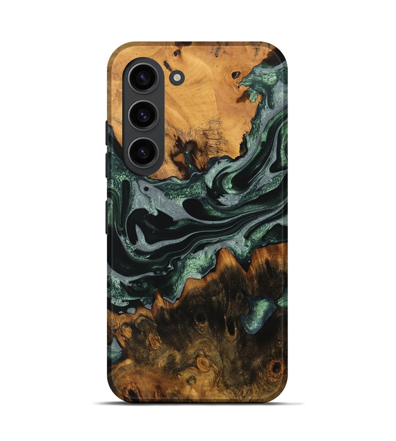 Galaxy S23 Wood Live Edge Phone Case - Loreta (Green, 733830)