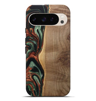 Pixel 9 Pro XL Wood Live Edge Phone Case - Manouch (Green, 733831)