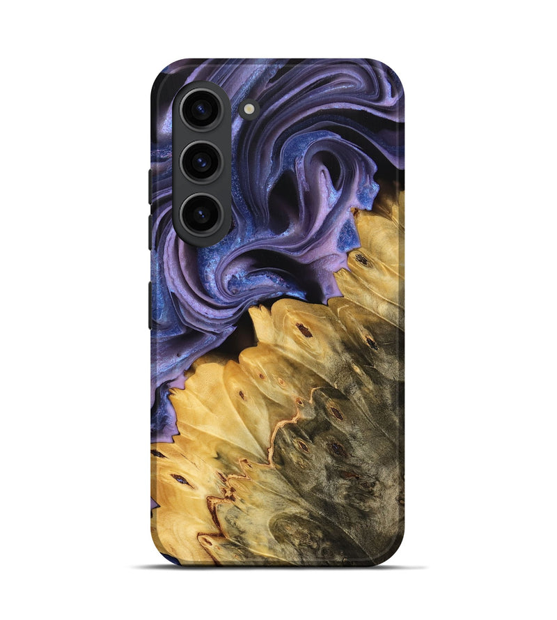 Galaxy S23 Wood Live Edge Phone Case - Halina (Purple, 733840)