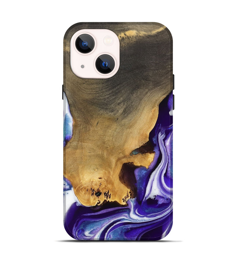 iPhone 14 Wood Live Edge Phone Case - Lukas (Purple, 733841)