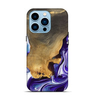 iPhone 14 Pro Wood Live Edge Phone Case - Lukas (Purple, 733841)