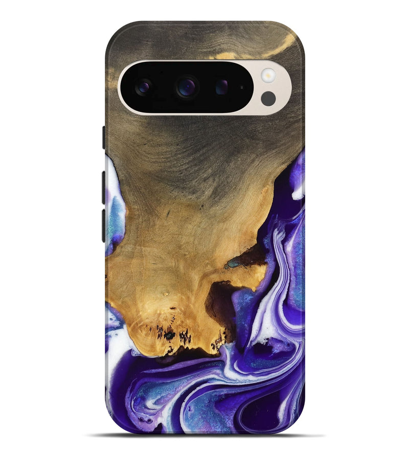 Pixel 9 Pro XL Wood Live Edge Phone Case - Lukas (Purple, 733841)