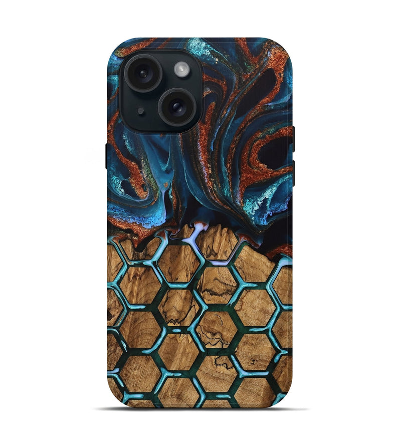 iPhone 15 Wood Live Edge Phone Case - Ardith (Pattern, 733842)