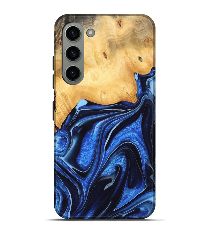 Galaxy S23 Plus Wood Live Edge Phone Case - Lina (Blue, 733856)