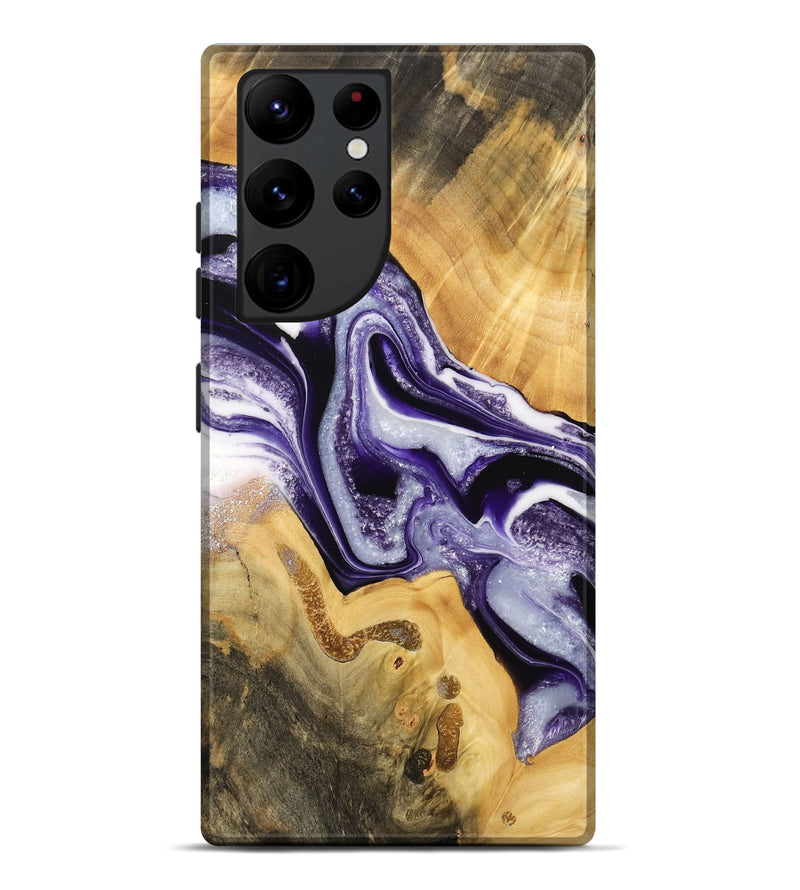 Galaxy S22 Ultra Wood Live Edge Phone Case - Savanna (Purple, 733881)