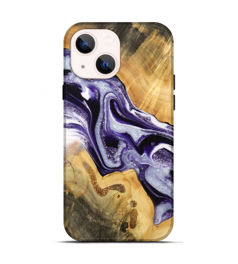 iPhone 13 Wood Live Edge Phone Case - Savanna (Purple, 733881)