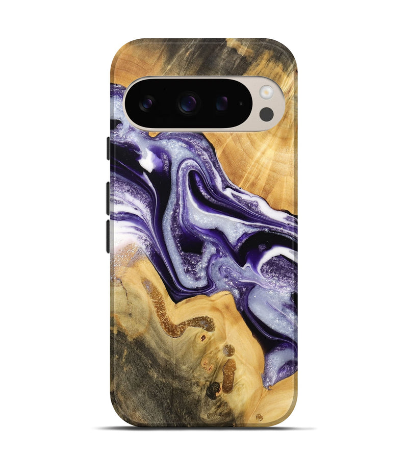 Pixel 9 Wood Live Edge Phone Case - Savanna (Purple, 733881)