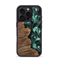 iPhone 16 Pro Wood Phone Case - Moyra (Green, 734034)