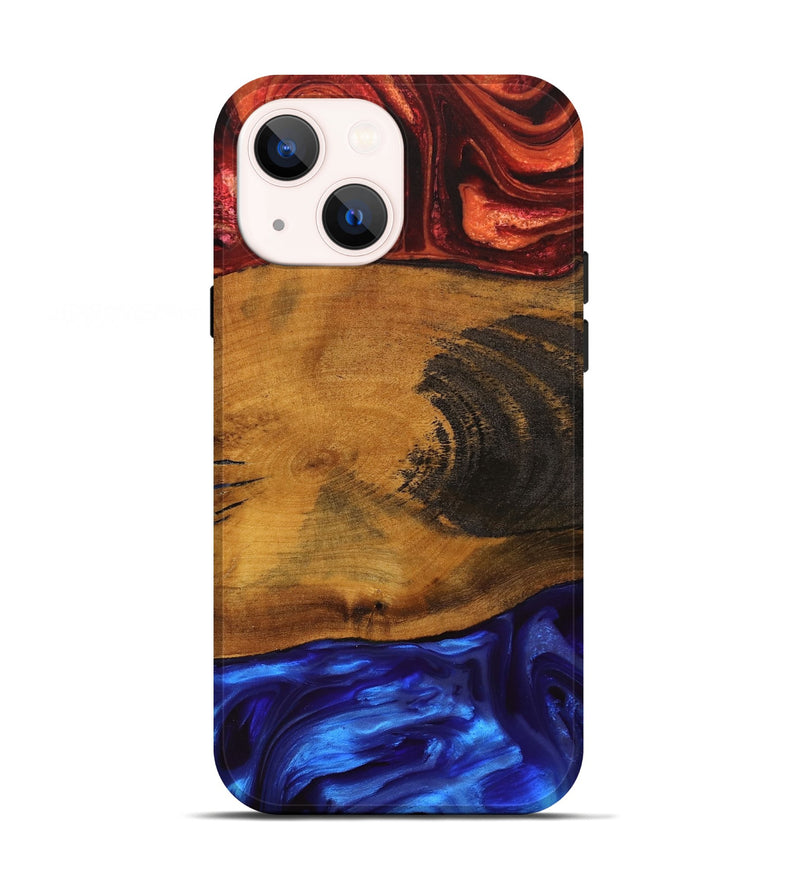 iPhone 13 Wood Live Edge Phone Case - Danika (Fire & Ice, 734347)