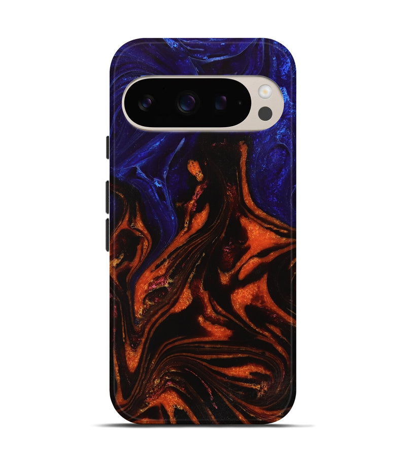 Pixel 9 ResinArt Live Edge Phone Case - Bulah (Fire & Ice, 734351)