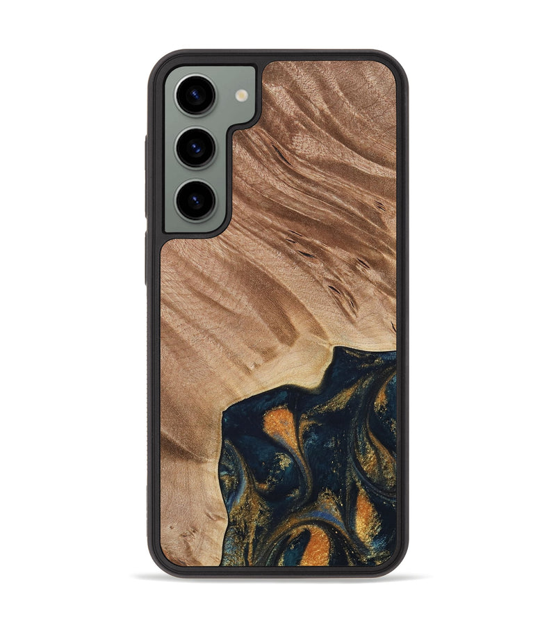 Galaxy S23 Plus Wood Phone Case - Remo (Teal & Gold, 734443)