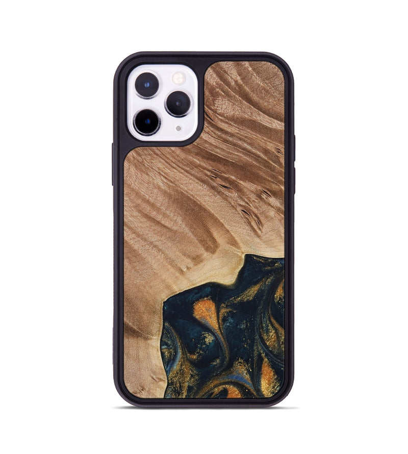 iPhone 11 Pro Wood Phone Case - Remo (Teal & Gold, 734443)