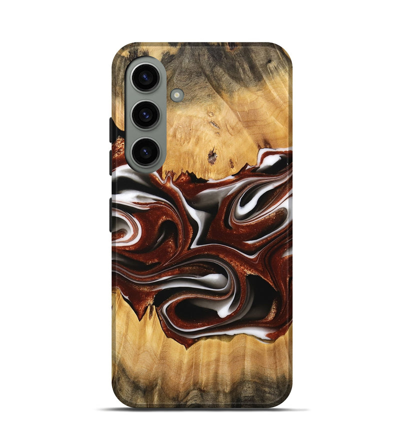 Galaxy S24 Wood Live Edge Phone Case - Jian (Black & White, 734612)