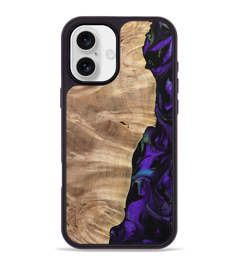 iPhone 16 Plus Wood Phone Case - Richard (Purple, 734722)