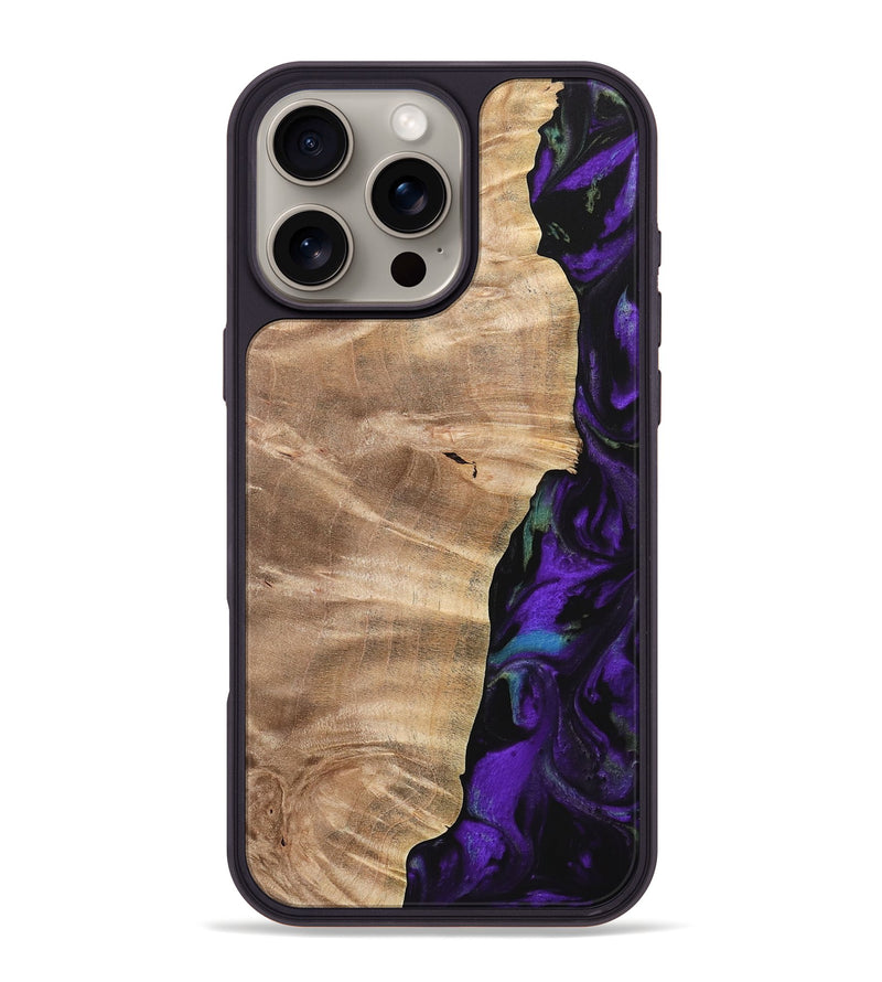 iPhone 16 Pro Max Wood Phone Case - Richard (Purple, 734722)