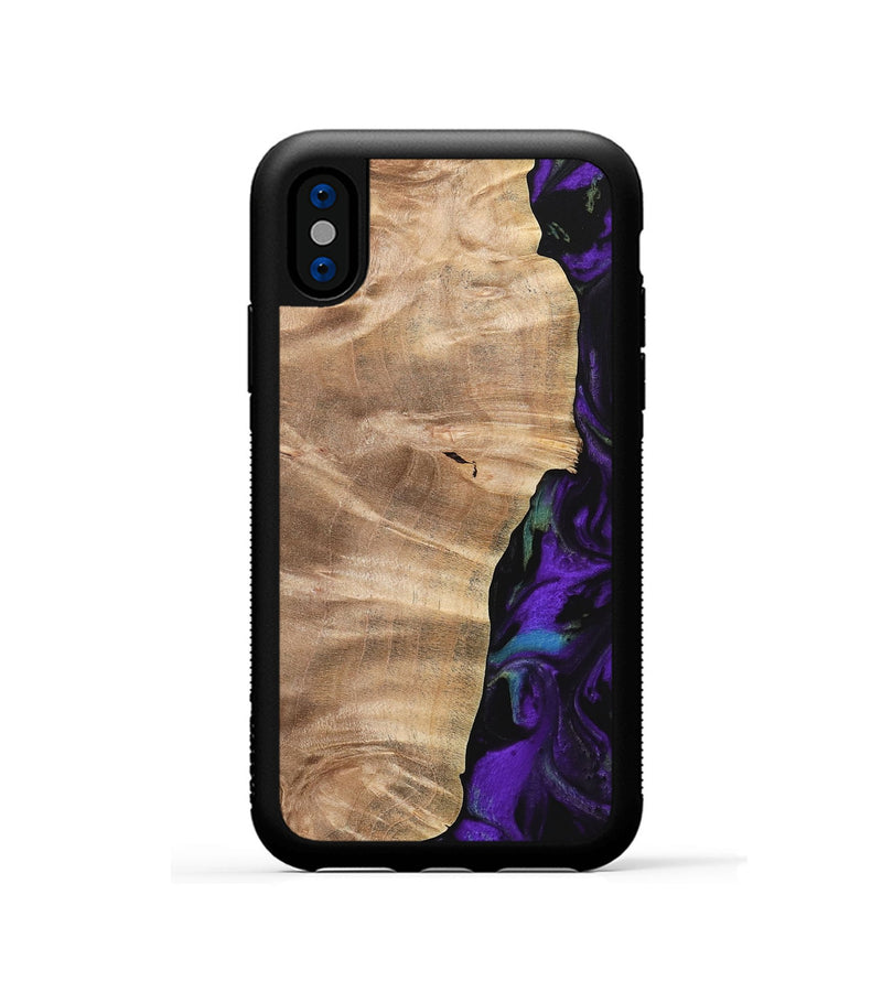 iPhone Xs Wood Phone Case - Richard (Purple, 734722)