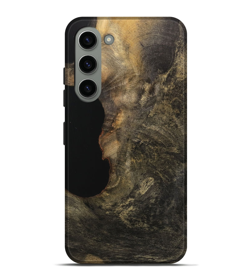 Galaxy S23 Plus Wood Live Edge Phone Case - Aigneis (Pure Black, 734860)