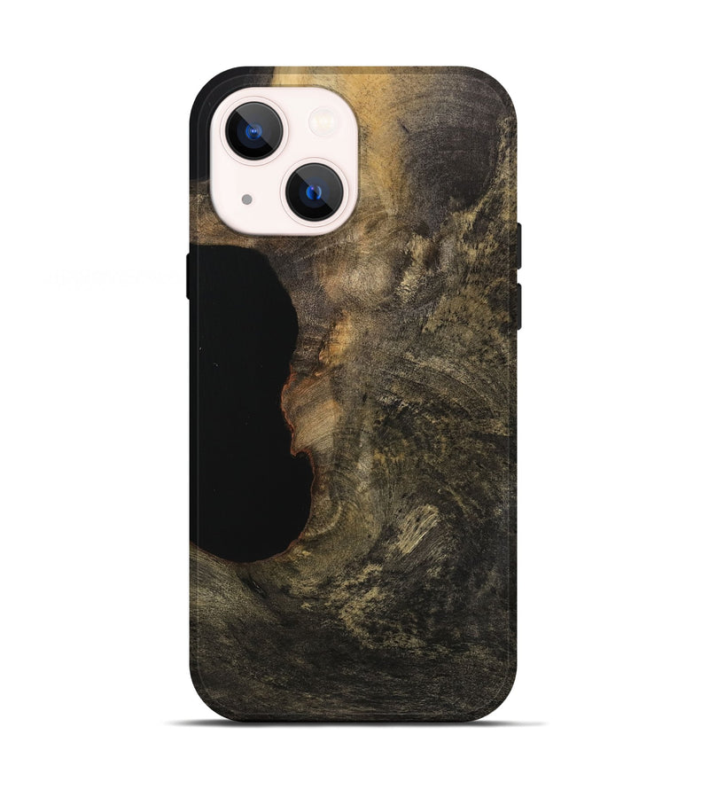 iPhone 13 Wood Live Edge Phone Case - Aigneis (Pure Black, 734860)