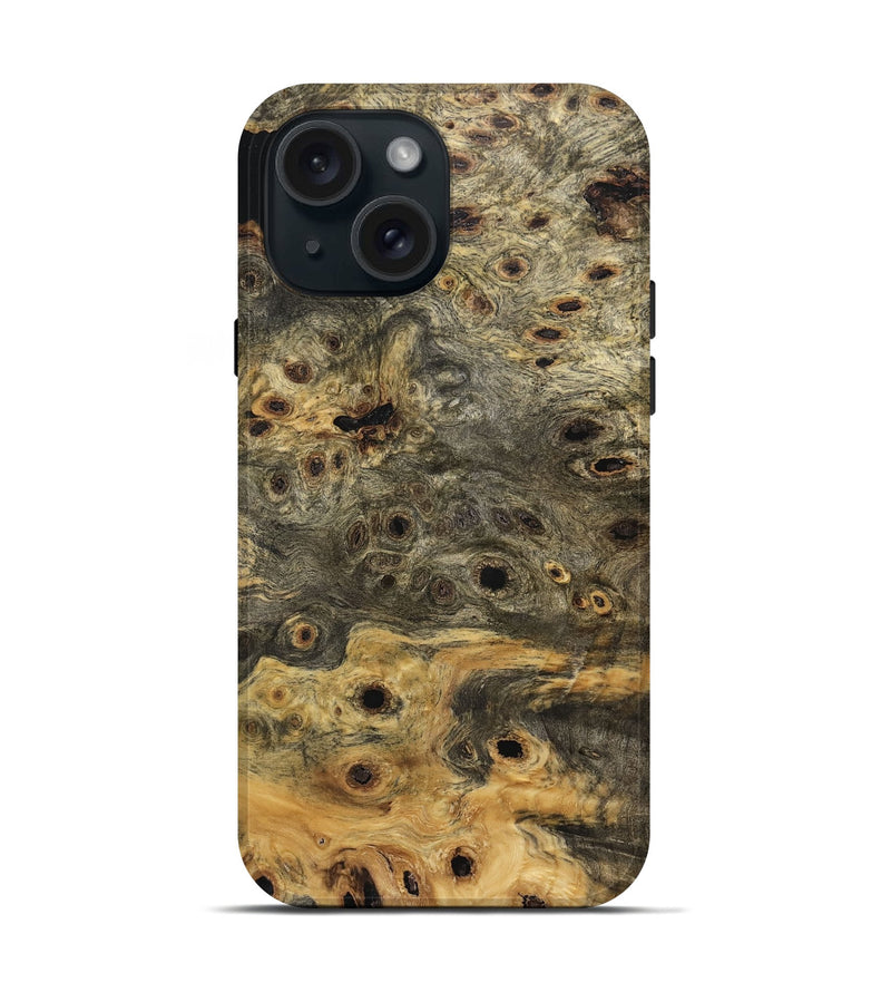 iPhone 15 Wood Live Edge Phone Case - Kaylin (Wood Burl, 734864)