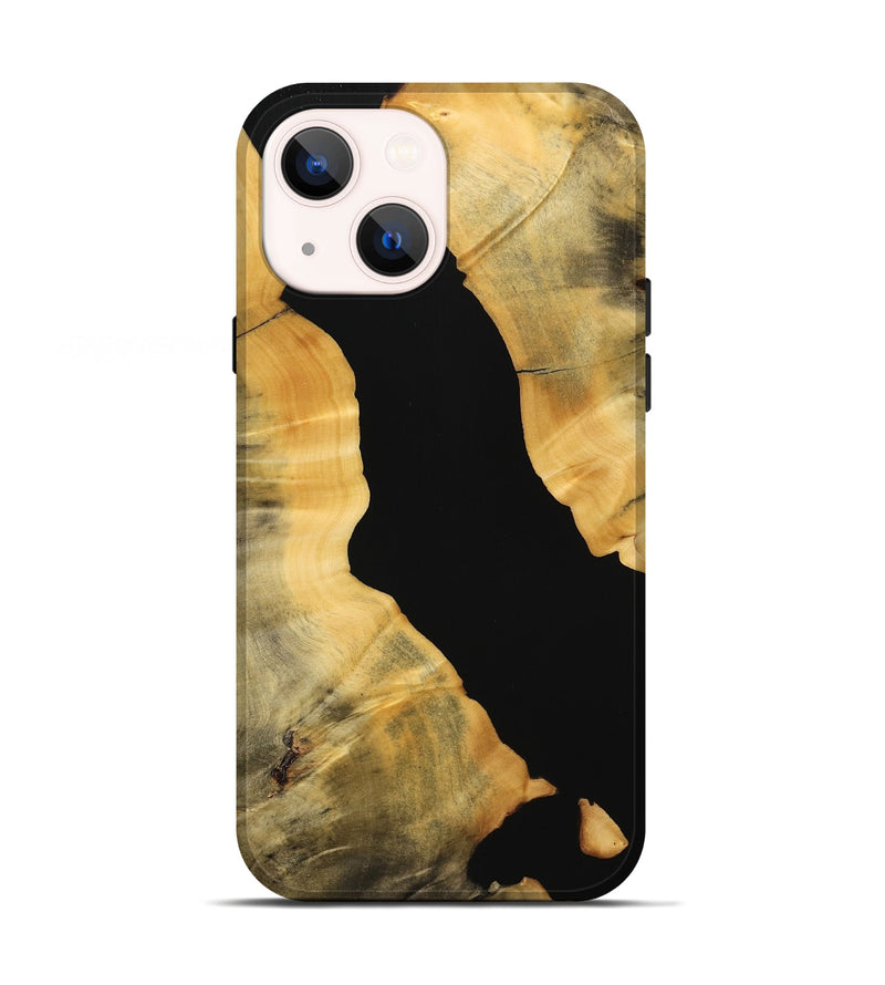 iPhone 13 Wood Live Edge Phone Case - Suzy (Pure Black, 734885)