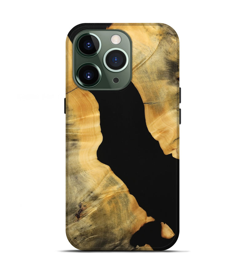 iPhone 13 Pro Wood Live Edge Phone Case - Suzy (Pure Black, 734885)