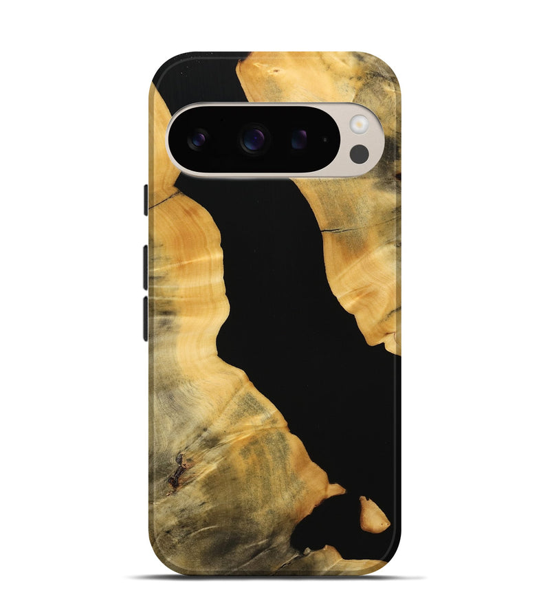 Pixel 9 Wood Live Edge Phone Case - Suzy (Pure Black, 734885)