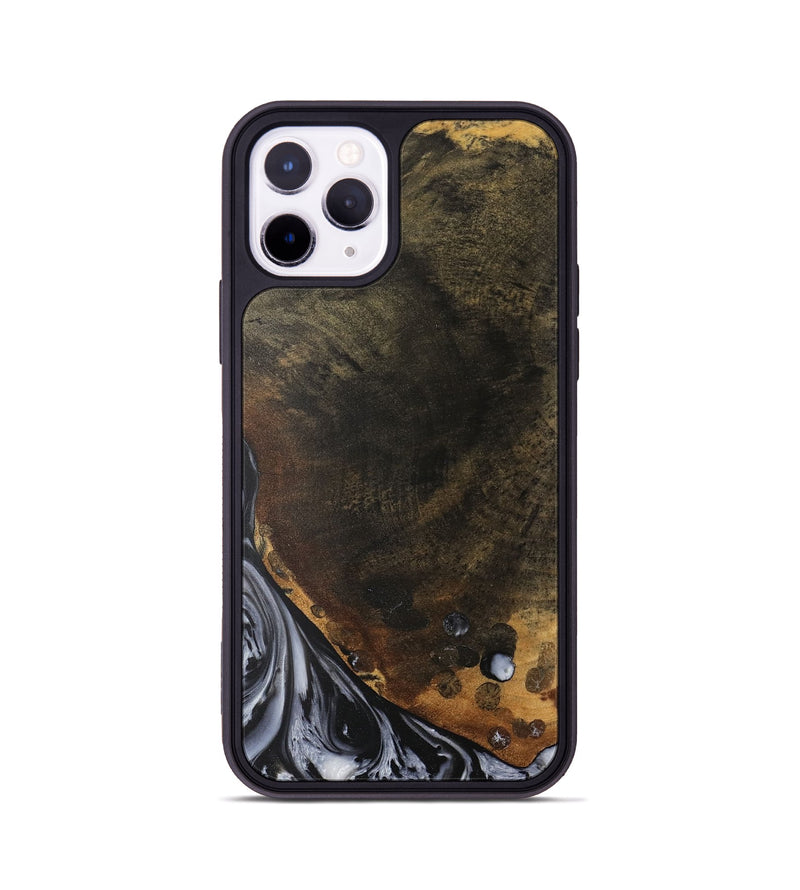 iPhone 11 Pro Wood Phone Case - Deron (Black & White, 735166)