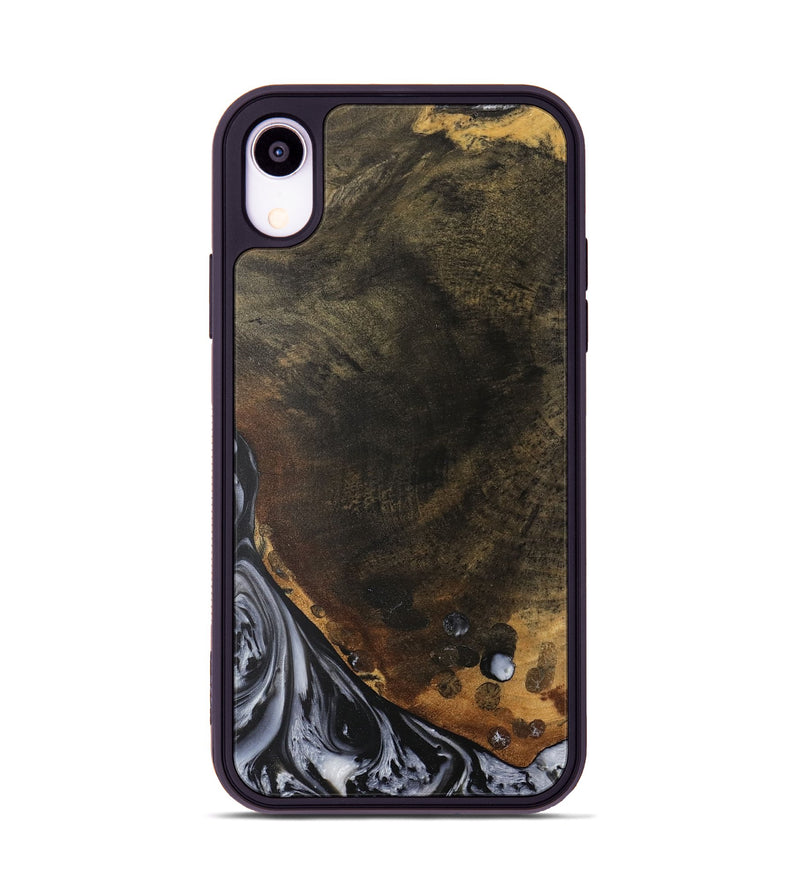 iPhone Xr Wood Phone Case - Deron (Black & White, 735166)