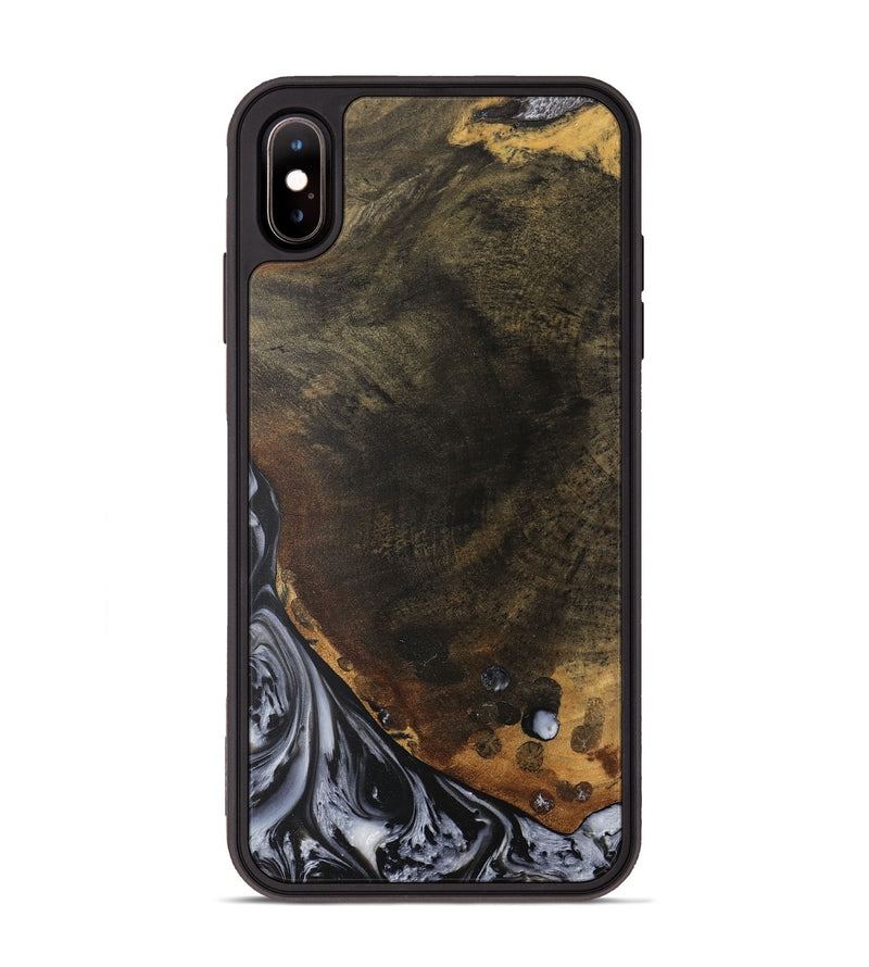 iPhone Xs Max Wood Phone Case - Deron (Black & White, 735166)