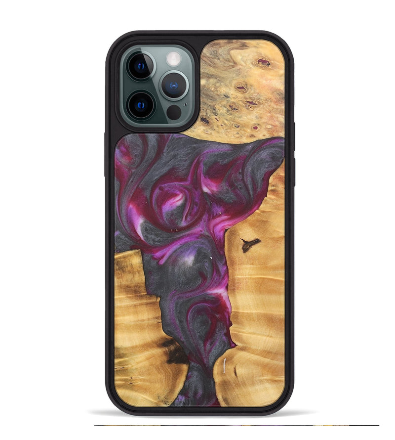 iPhone 12 Pro Max Wood Phone Case - Kennon (Purple, 735189)