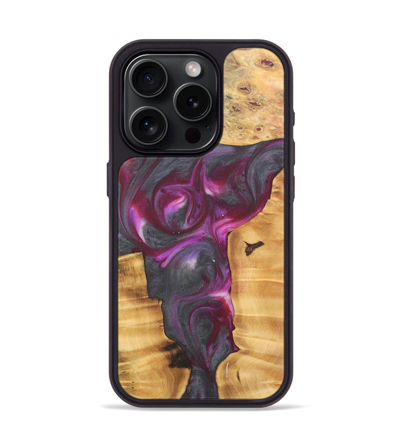 iPhone 15 Pro Wood Phone Case - Kennon (Purple, 735189)