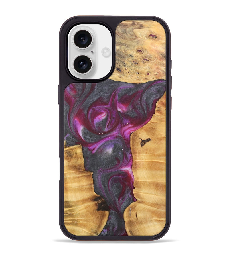 iPhone 16 Plus Wood Phone Case - Kennon (Purple, 735189)