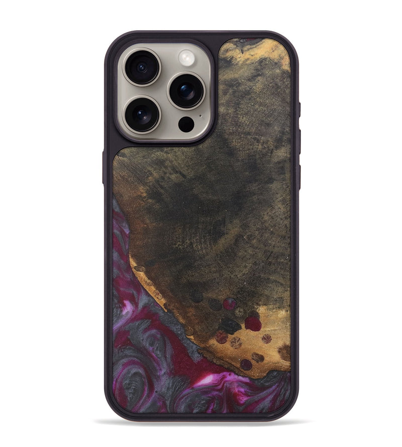 iPhone 15 Pro Max Wood Phone Case - Kaden (Purple, 735207)