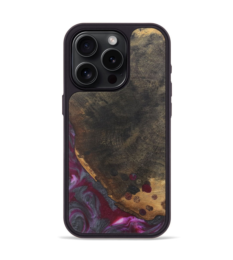 iPhone 15 Pro Wood Phone Case - Kaden (Purple, 735207)