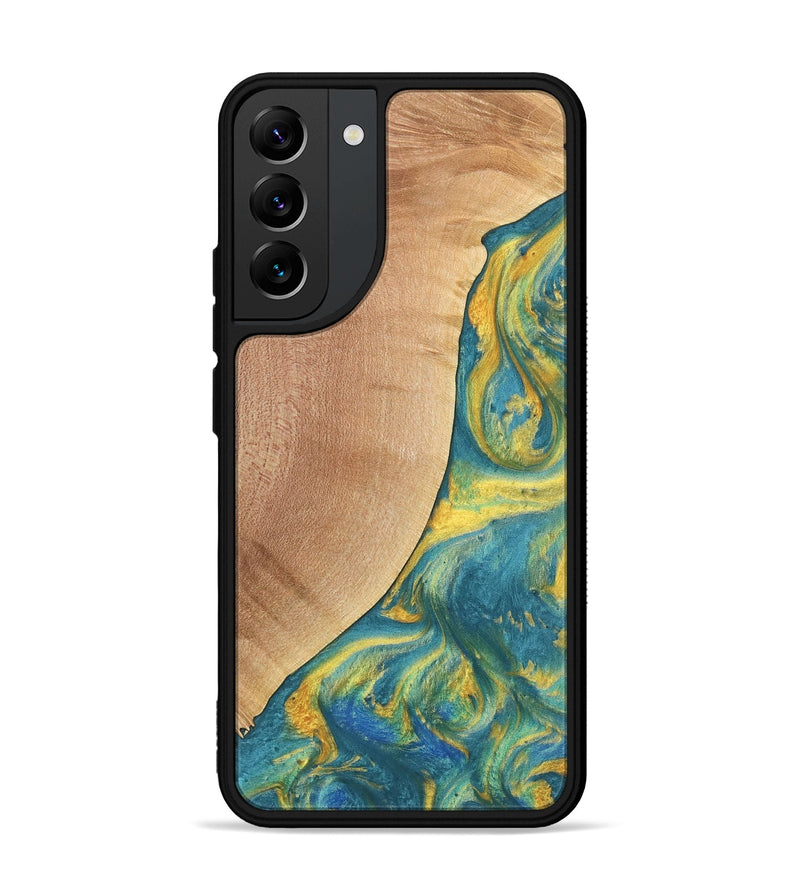 Galaxy S22 Plus Wood Phone Case - Furman (Teal & Gold, 735408)