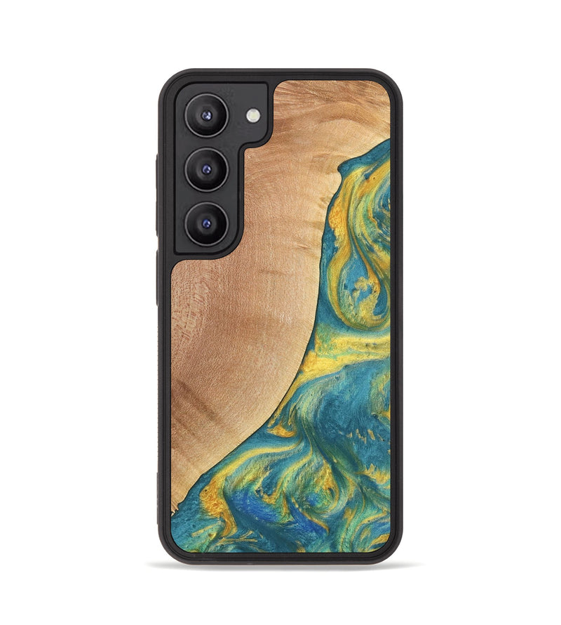 Galaxy S23 Wood Phone Case - Furman (Teal & Gold, 735408)