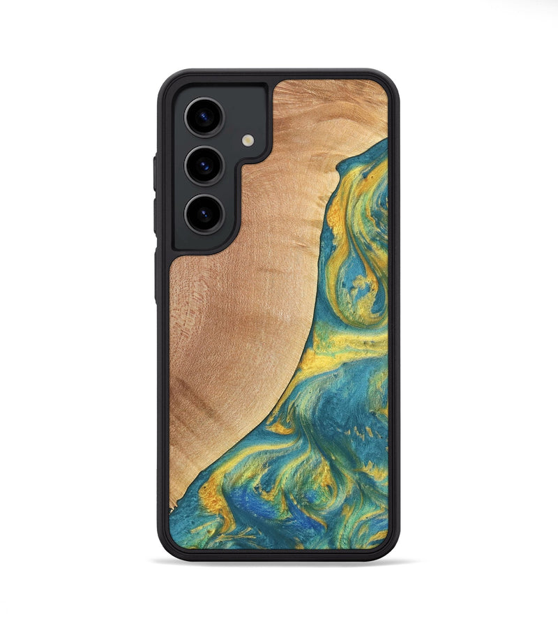 Galaxy S24 Wood Phone Case - Furman (Teal & Gold, 735408)