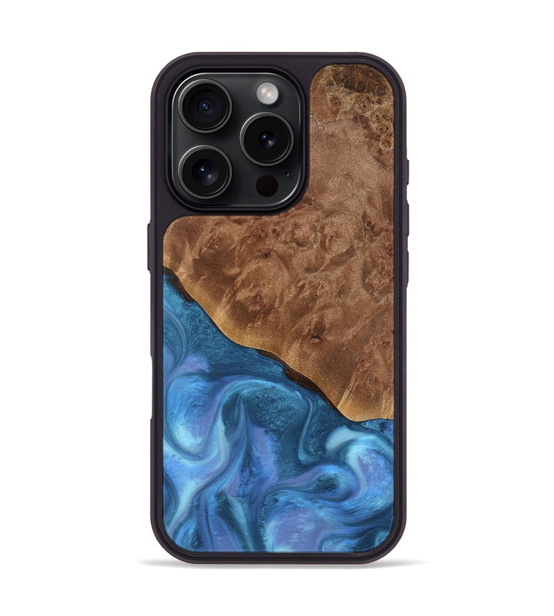 iPhone 16 Pro Wood Phone Case - Danilo (Blue, 735429)