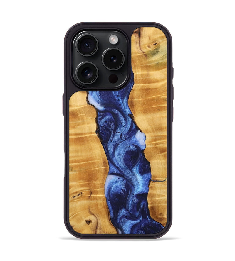 iPhone 16 Pro Wood Phone Case - Roly (Blue, 735436)