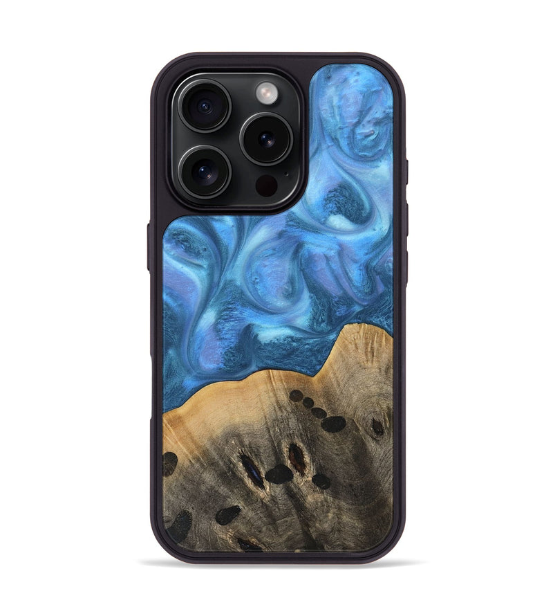 iPhone 16 Pro Wood Phone Case - Leny (Blue, 735472)