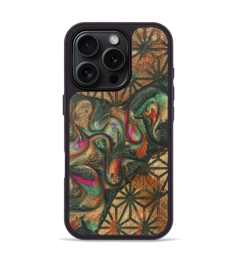 iPhone 16 Pro Wood Phone Case - Karna (Pattern, 735487)