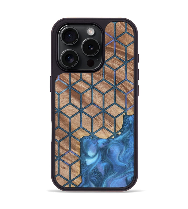 iPhone 16 Pro Wood Phone Case - Dimple (Pattern, 735489)