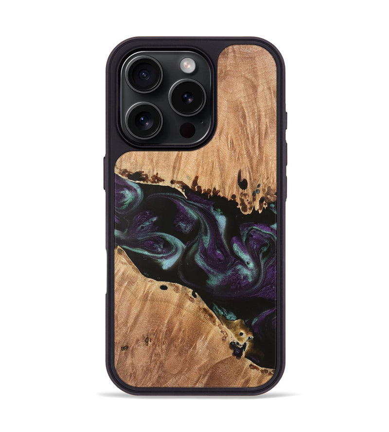 iPhone 16 Pro Wood Phone Case - Joke (Purple, 735513)